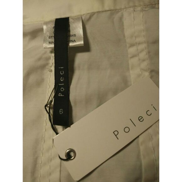 Poleci Trench White Embroidery Lightweight Coat Size 6 - Picture 7 of 8